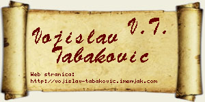 Vojislav Tabaković vizit kartica